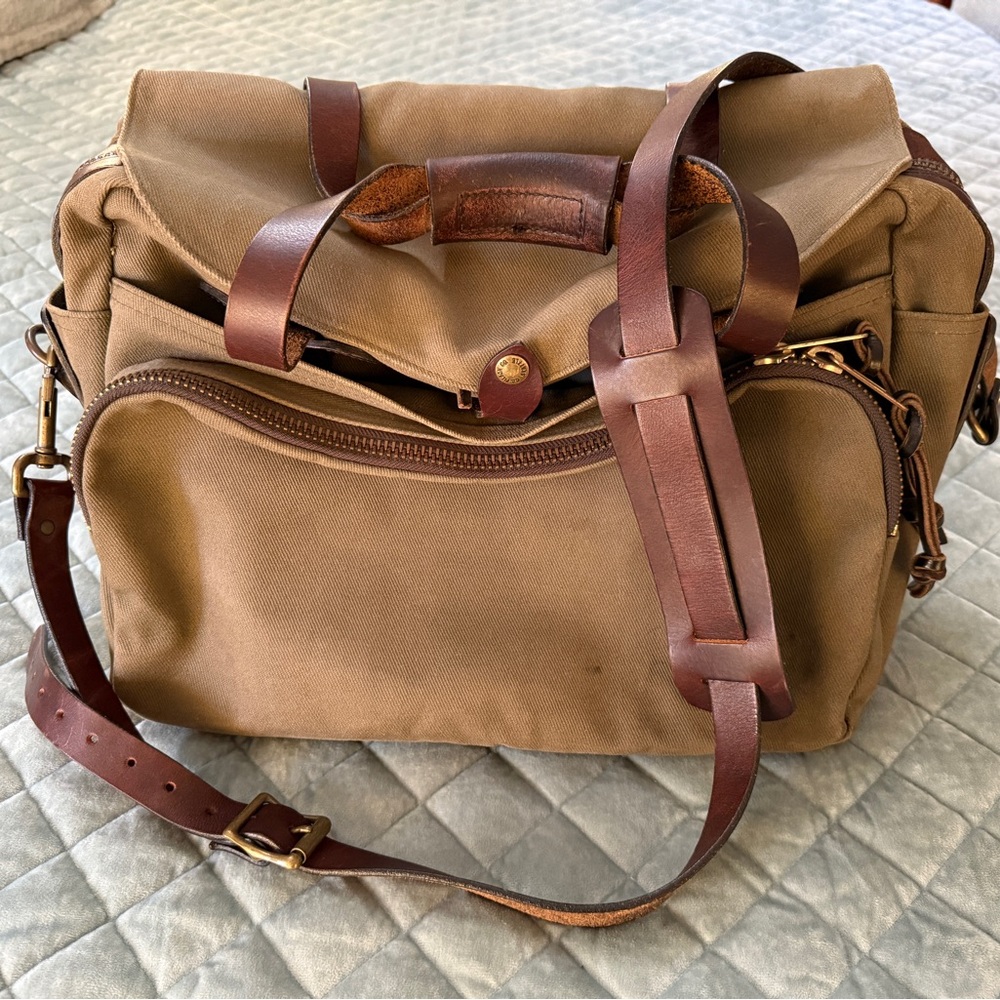Filson Classic Tan Leather-Trimmed Men's Bag